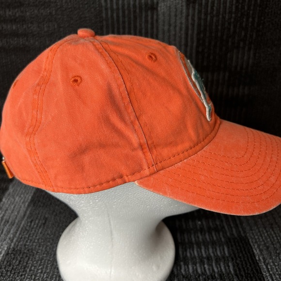 Miami Dolphins New Era NFL Football Distressed Buckle Strap OSFM Orange Cap/Hat - Picture 5 of 8